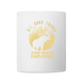 Elephant, all good things are wild and free - Mug - white - Front