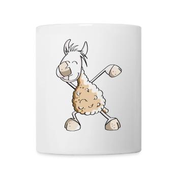 Dab Dance Lama - Dabbing Alpaka - Fun Comic - Tasse - Weiß - Vorne