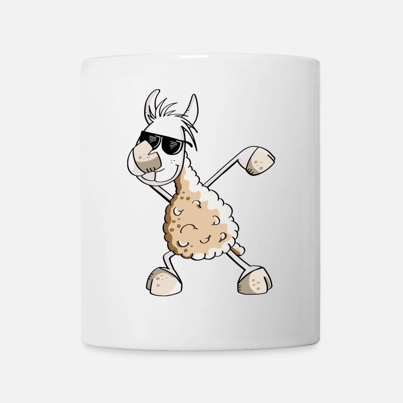 Cooles Dab Dance Lama - Dabbing Alpaka - Comic Fun - Tasse - Weiß
