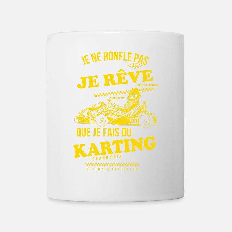 Je rêve karting - Mug blanc - blanc