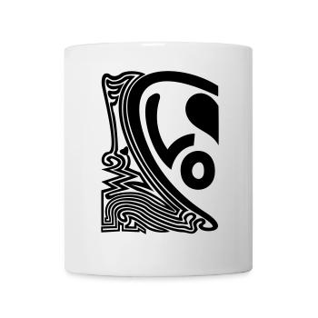 demi cœur 1 - Mug blanc - blanc - Devant