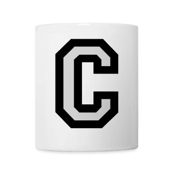 Buchstabe C - Tasse - Weiß - Vorne