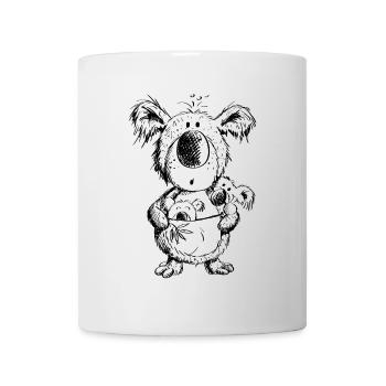 Koala Maman avec des bébés - Mug blanc - blanc - Devant