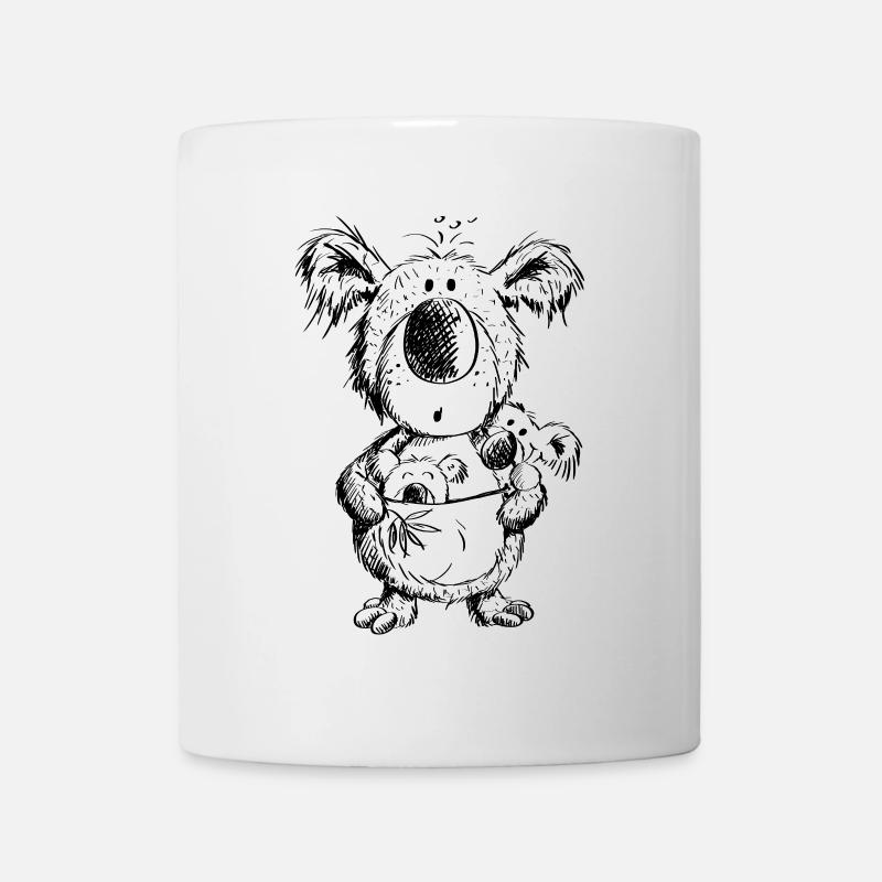 Koala Mom With Babies - Mug - white
