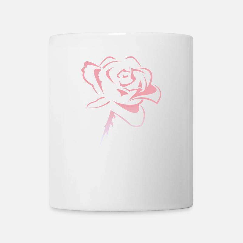 Flower, rose - Mug - white