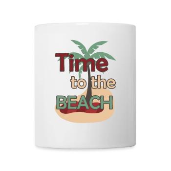 Été soleil plage vacances mer cadeau idée - Mug blanc - blanc - Devant
