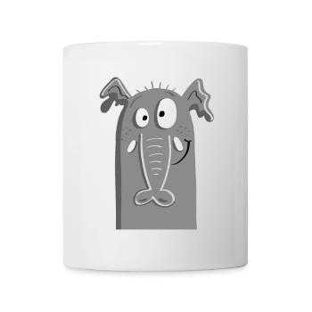 Éléphant cool I éléphant visage I Cartoon - Mug blanc - blanc - Devant
