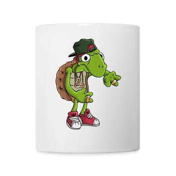 Hip-Hop Schildkröte - Tasse - Weiß - Vorne