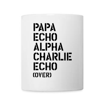 PEACE - Military alphabet - peace mission - Mug - white - Front