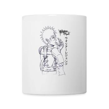 Black and White Manga Anime Character - Mug - white - Front