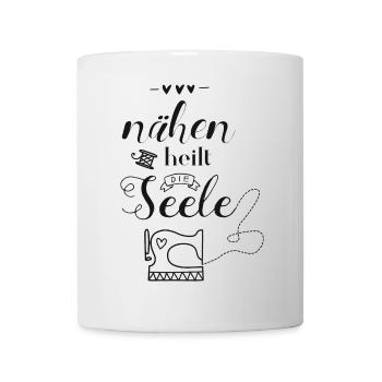 Nähen heilt die Seele - Tasse - Weiß - Vorne