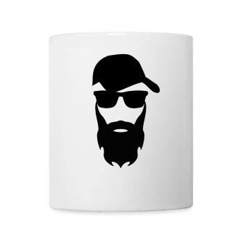 Stylischer Mann mit Bart Sonnenbrille Kappe Gesche - Tasse - Weiß - Vorne