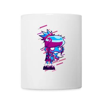 Femme Mme 80 Rétro Violet - Mug blanc - blanc - Devant