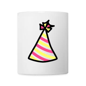 Funny birthday hat hat hat party hat - Mug - white - Front