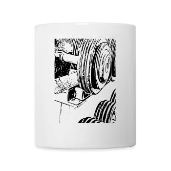 Hantel - Tasse - Weiß - Vorne