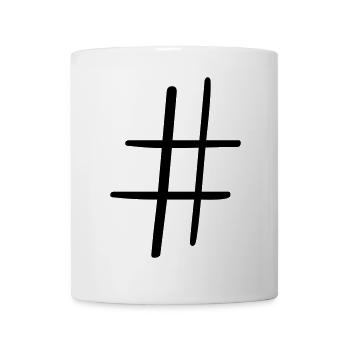 Hashtag Symbol Social Media Geschenkidee - Tasse - Weiß - Vorne