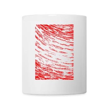 Image abstraite / rouge / motif / ligne - Mug blanc - blanc - Devant