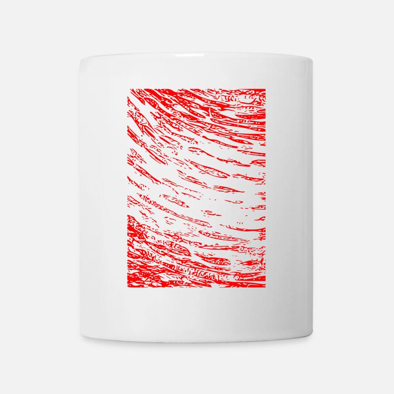 Abstraktes Bild / rot / Muster / Linie - Tasse - Weiß