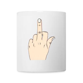 Mittelfinger Modus - Tasse - Weiß - Vorne