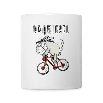 Drahtesel I Fahrrad Esel I lustiges Geschenk - Tasse - Weiß - Vorne