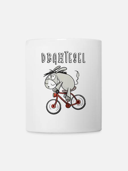 Drahtesel I Fahrrad Esel I lustiges Geschenk - Tasse - Weiß