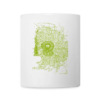 abstraktes Design - Tasse - Weiß - Vorne