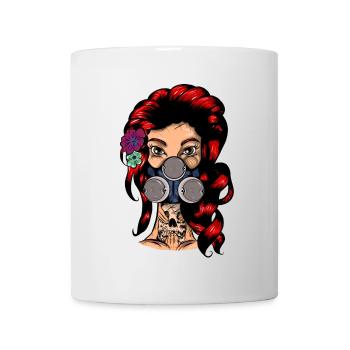Femme rousse poilue avec - Mug blanc - blanc - Devant