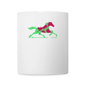 Buntes Pferd - Tasse - Weiß - Vorne