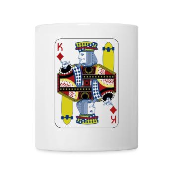 König Karte Skateboard Poker Shirt Geschenk - Tasse - Weiß - Vorne