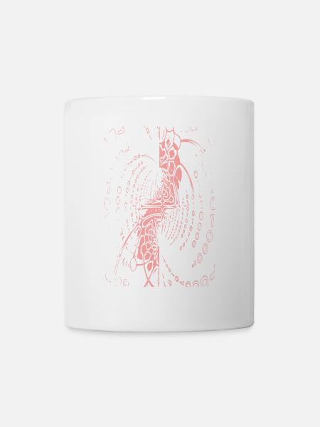 Spirale der Bytes: Meditationsfigur - Tasse - Weiß
