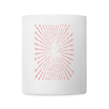 Pinkes Radial-Punktmuster - Tasse - Weiß - Vorne