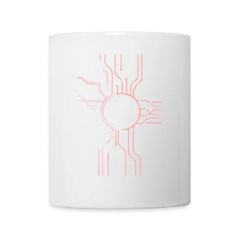 CyberSun Netzkreis Design - Tasse - Weiß - Vorne