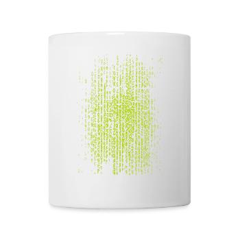 Matrix Neon Binärcode Druck auf Textilien - Tasse - Weiß - Vorne
