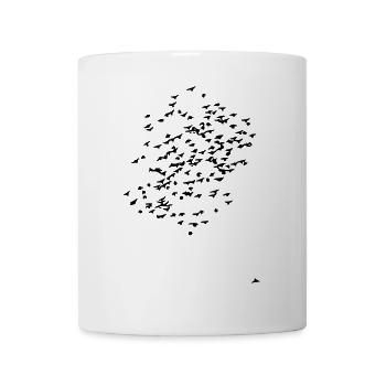 Unklarer Entwurf – schwarze Fläche - Tasse - Weiß - Vorne