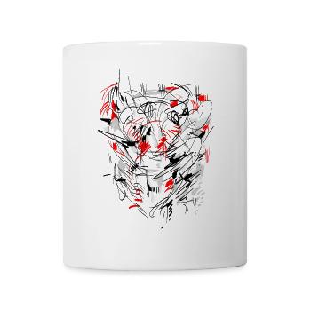 abstrakt - Tasse - Weiß - Vorne