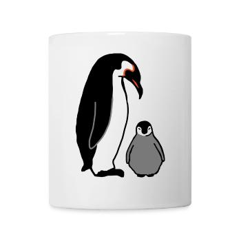 Penguin with baby - Mug - white - Front