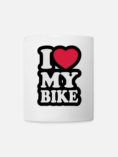I love my bike - J'aime ma moto - Mug blanc - blanc