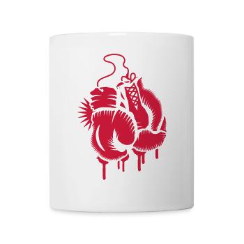 Boxhandschuhe - Tasse - Weiß - Vorne