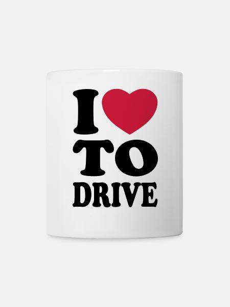 I love to drive - J'aime conduire - Mug blanc - blanc