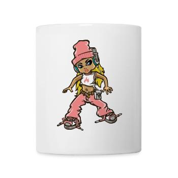 Hip hop girl In pink - Tasse - Weiß - Vorne
