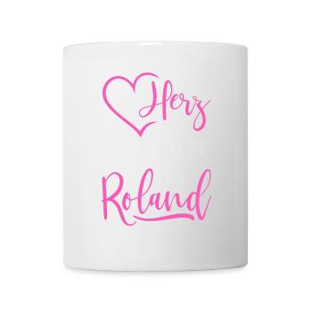 Mon cœur bat pour Roland - Mug blanc - blanc - Devant