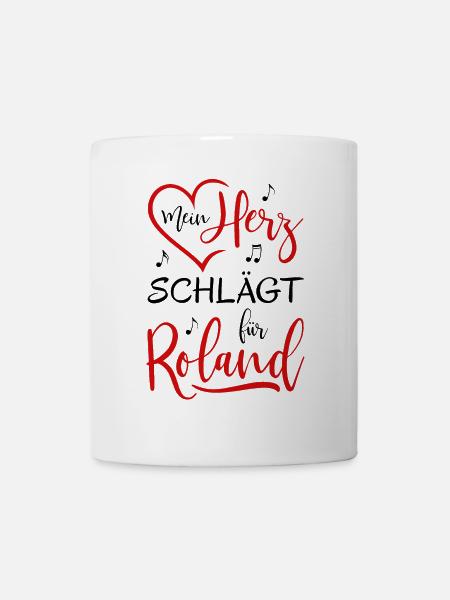 Mein Herz schlägt für Roland - Tasse - Weiß