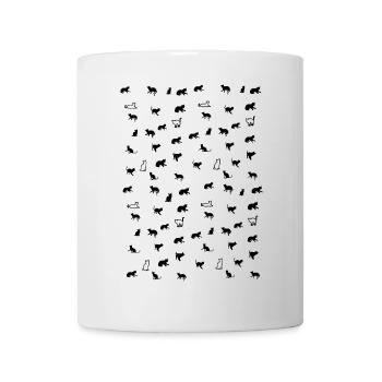 Kleine Katze Katzen Kätzchen Mieze Geschenk - Tasse - Weiß - Vorne