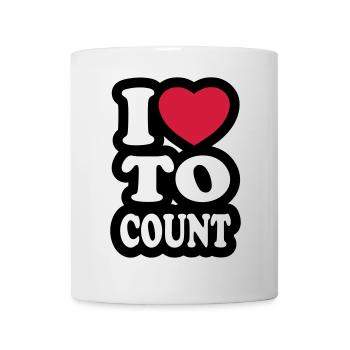 I love to count - Mug - white - Front