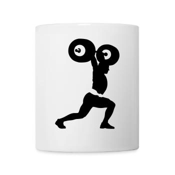 haltérophile - Mug blanc - blanc - Devant