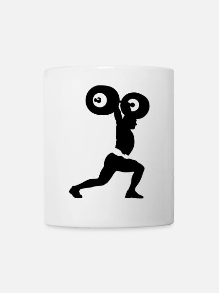 haltérophile - Mug blanc - blanc