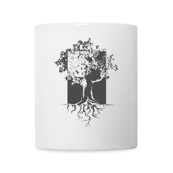 tree illustration root nature art graphic icon - Mug - white - Front