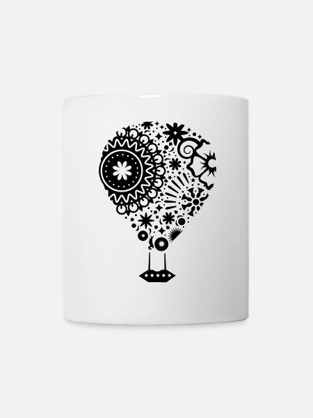 Heißluftballon aus Ornamenten - Tasse - Weiß