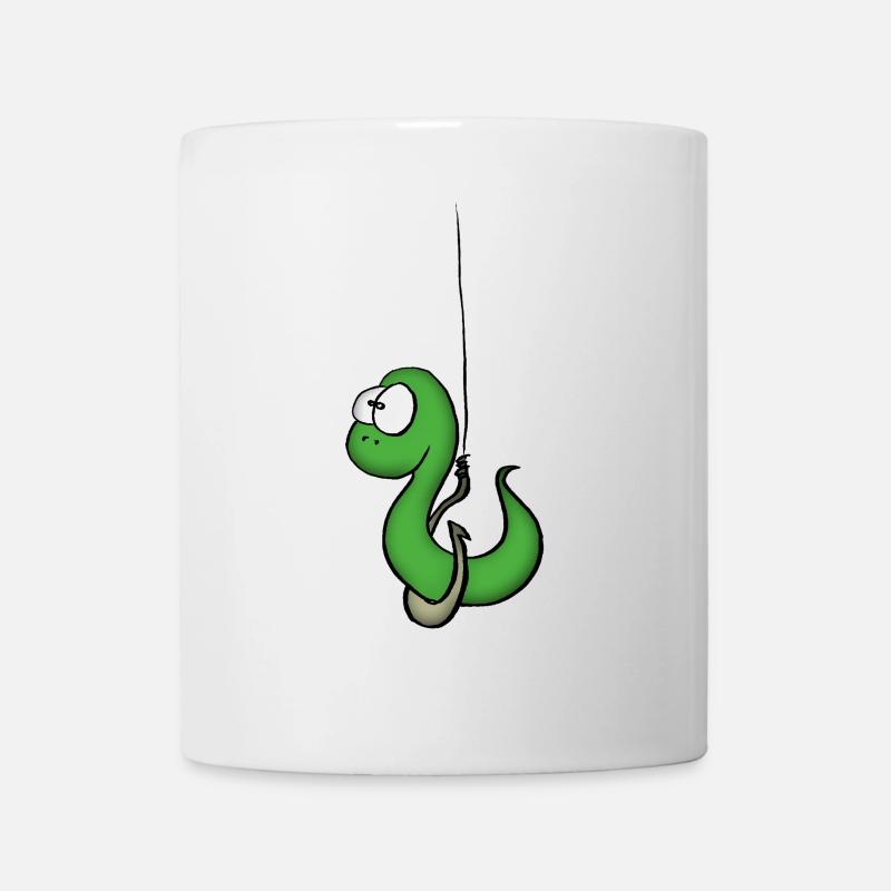 green worm - Mug - white