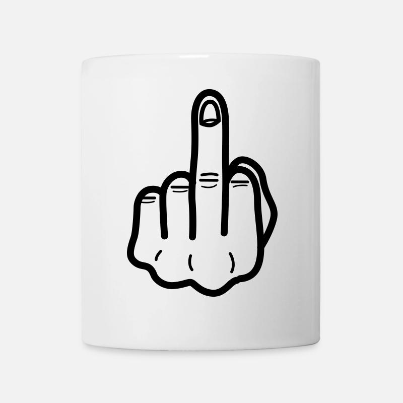 middlefinger Mittelfinger - Tasse - Weiß